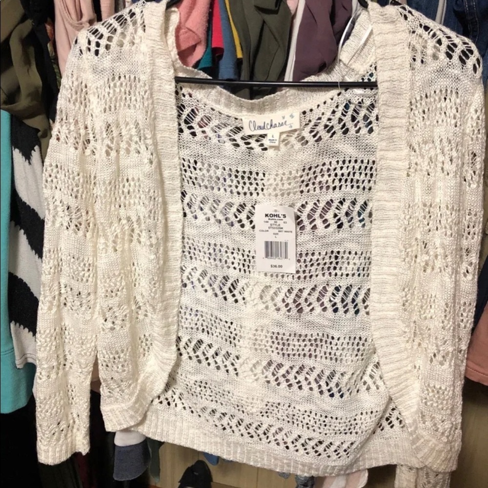 NWT Pointelle Cardigan
